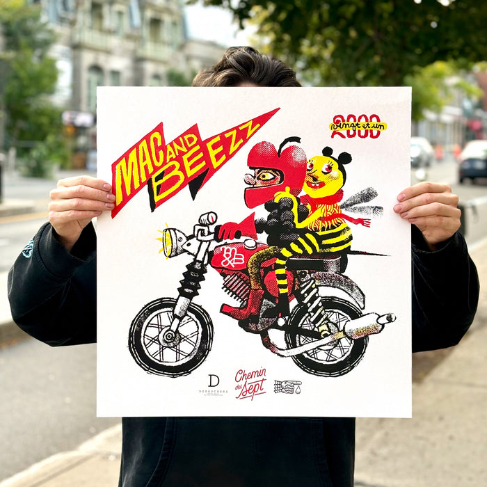 MAC AND BEEZZ, 20" x 20" — by Simon Bossé