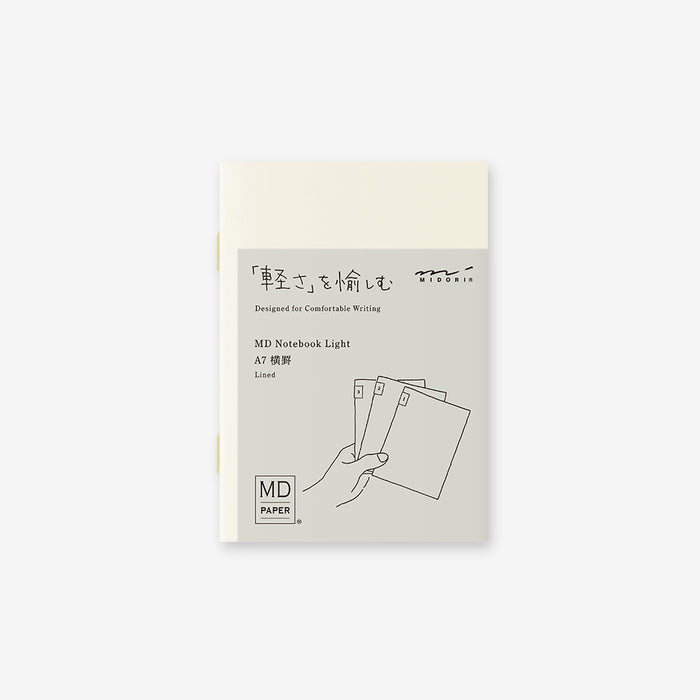 MD NOTEBOOK LIGHT A7 (SET OF THREE) - MULTIPLE STYLES — by Midori