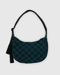 MEDIUM CRESCENT BAG “NAVY GREEN CHECK” SP25 — by Baggu