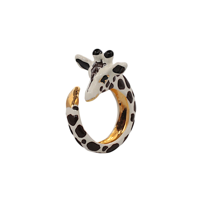 Medium Giraffe Enameled Ring