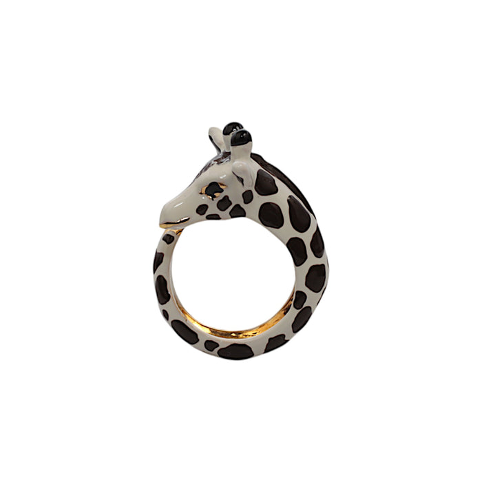 Medium Giraffe Enameled Ring