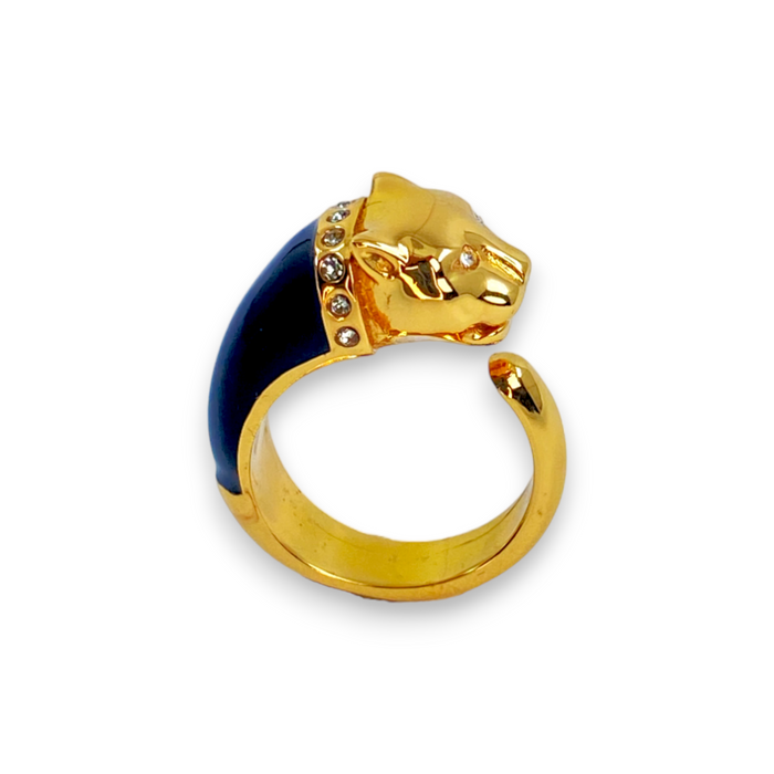 Medium Panther Ring Gold Black Body