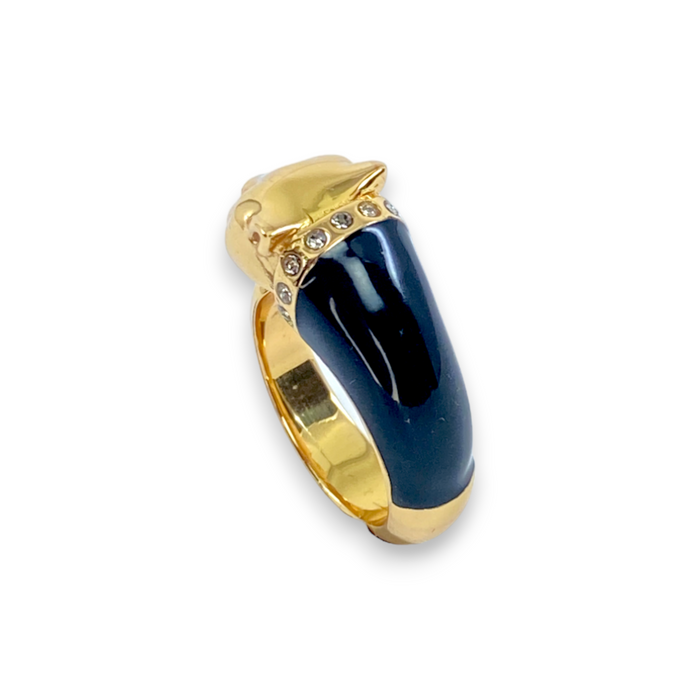Medium Panther Ring Gold Black Body