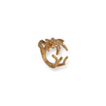 Medium Ring with coral-shape gold finish