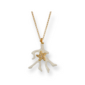 Medium White Pendant with coral-shape