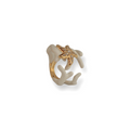 Medium White Ring with coral-shape