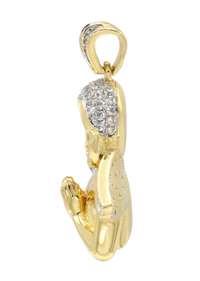 Mens Gold Plated Angel Pendant | 11.4 Grams