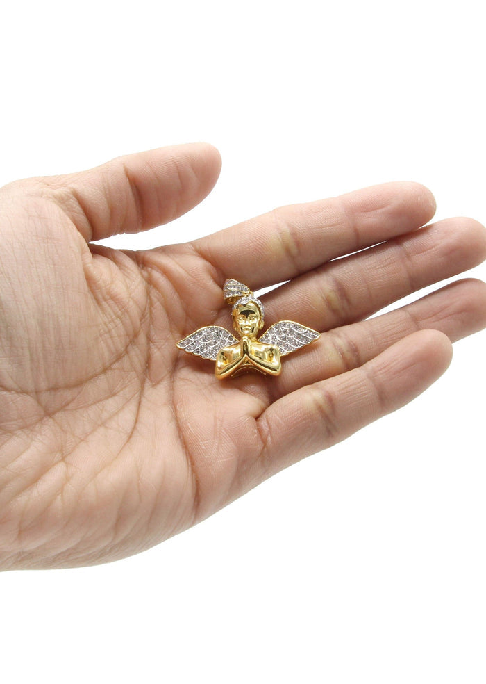 Mens Gold Plated Angel Pendant | 11.4 Grams