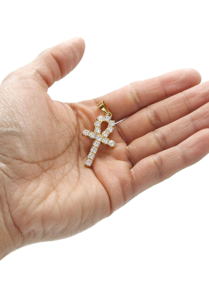 Mens Gold Plated Ankh Pendant | 6.2 Grams