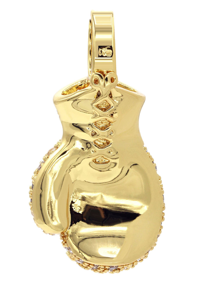 Mens Gold Plated Boxing Glove Pendant | 12.2 Grams