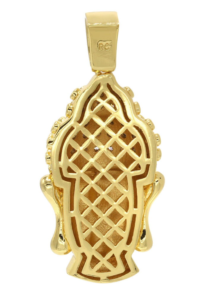 Mens Gold Plated Buddha Pendant | 13.6 Grams