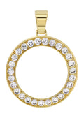 Mens Gold Plated Circle Pendant | 17 Grams