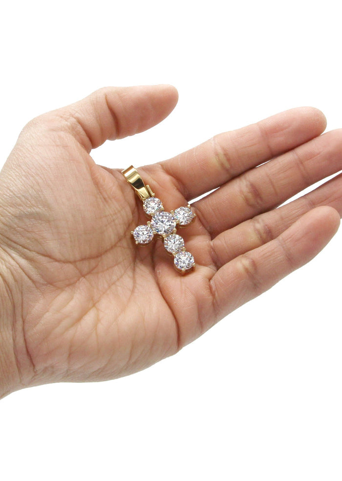Mens Gold Plated Cross Pendant | 11.5 Grams