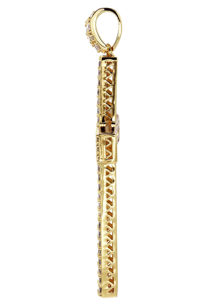 Mens Gold Plated Cross Pendant | 11.9 Grams