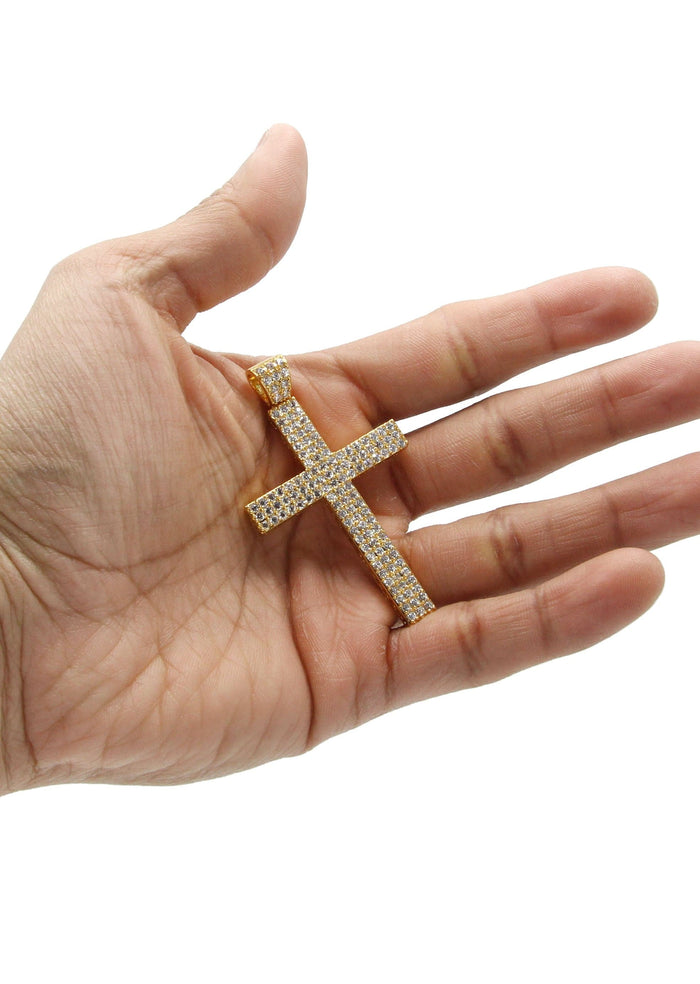 Mens Gold Plated Cross Pendant | 11.9 Grams
