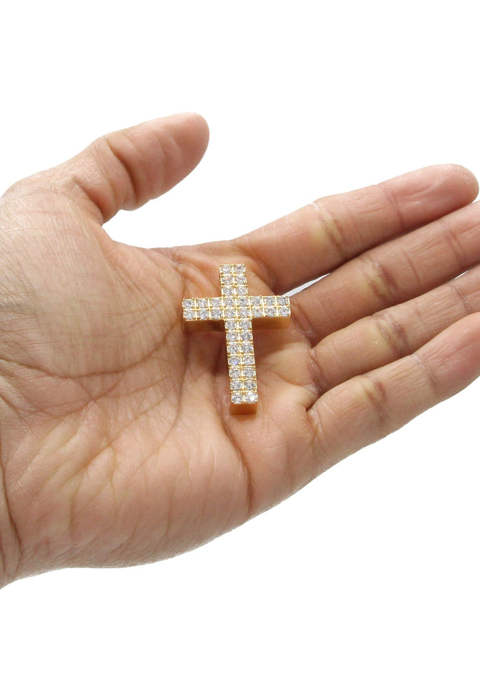 Mens Gold Plated Cross Pendant | 12 Grams