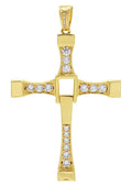 Mens Gold Plated Cross Pendant | 18.7 Grams