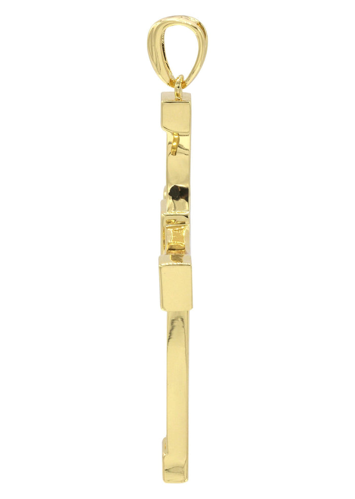 Mens Gold Plated Cross Pendant | 18.7 Grams