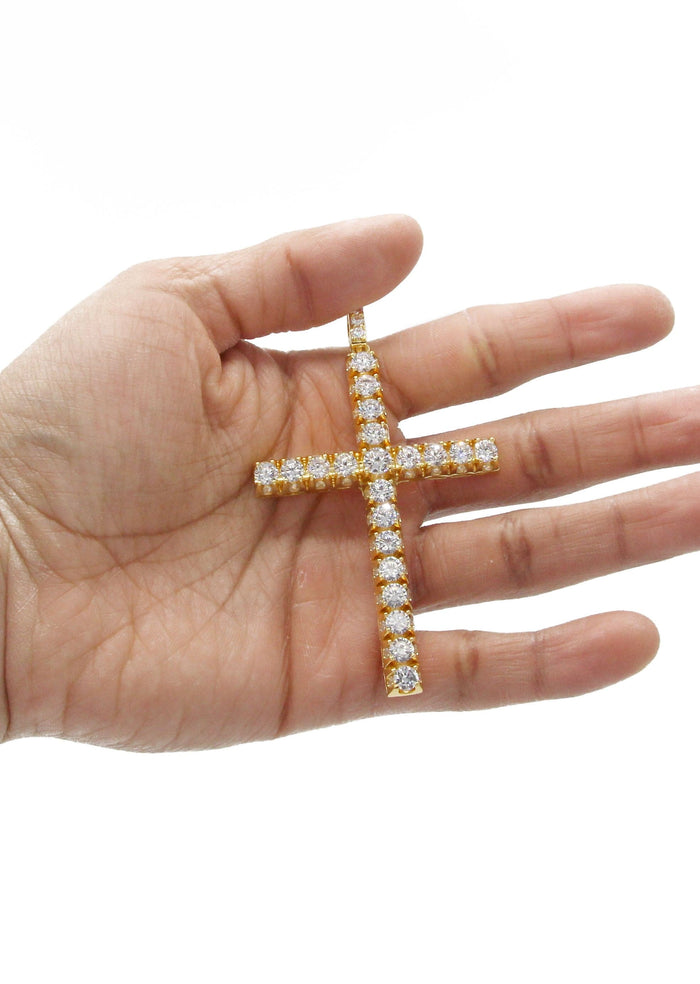 Mens Gold Plated Cross Pendant | 22.5 Grams