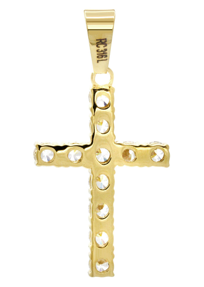 Mens Gold Plated Cross Pendant | 4.4 Grams