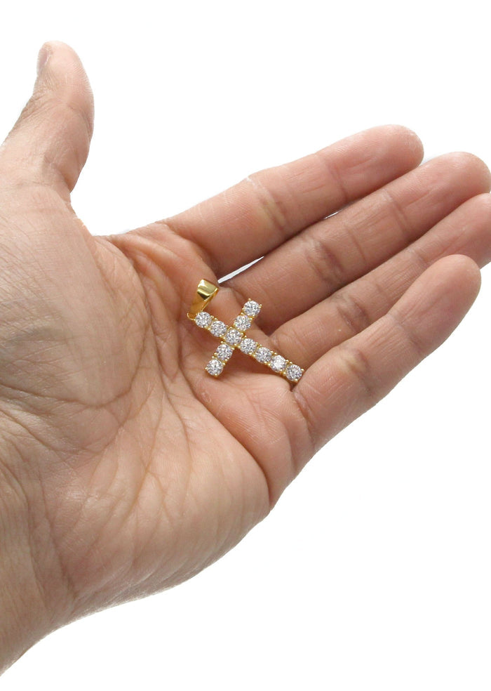 Mens Gold Plated Cross Pendant | 4.4 Grams