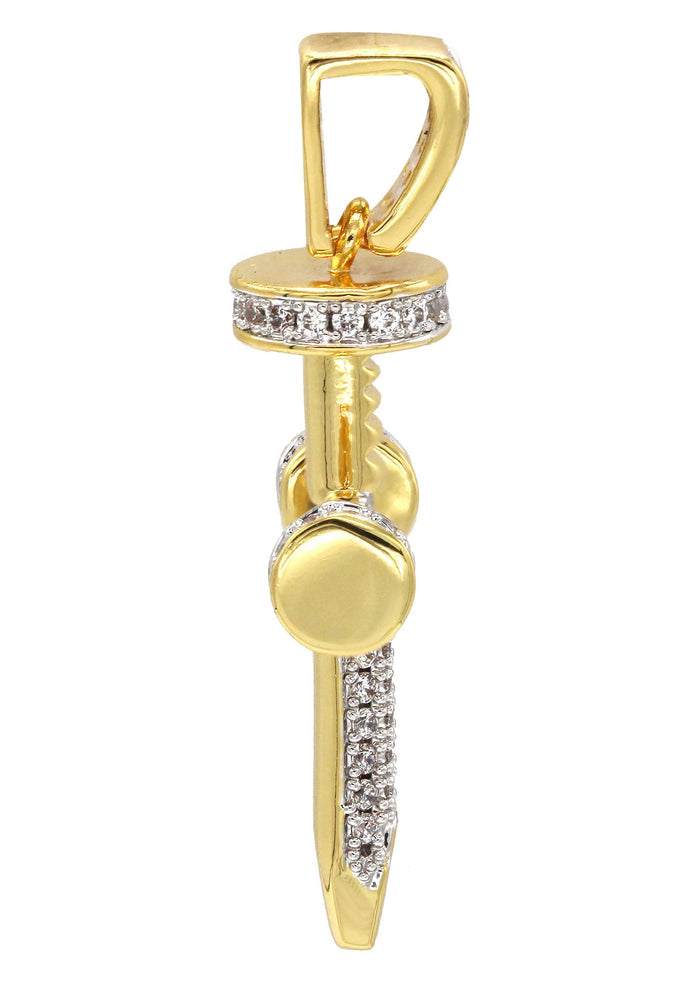 Mens Gold Plated Cross Pendant | 7 Grams