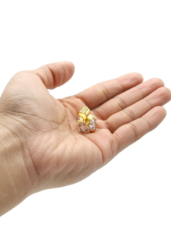 Mens Gold Plated Cubic Zirconia Pendant | 11 Grams