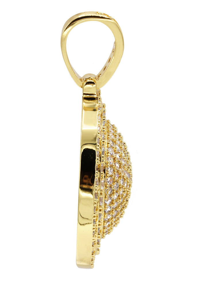 Mens Gold Plated Dog Tag Pendant | 22.3 Grams