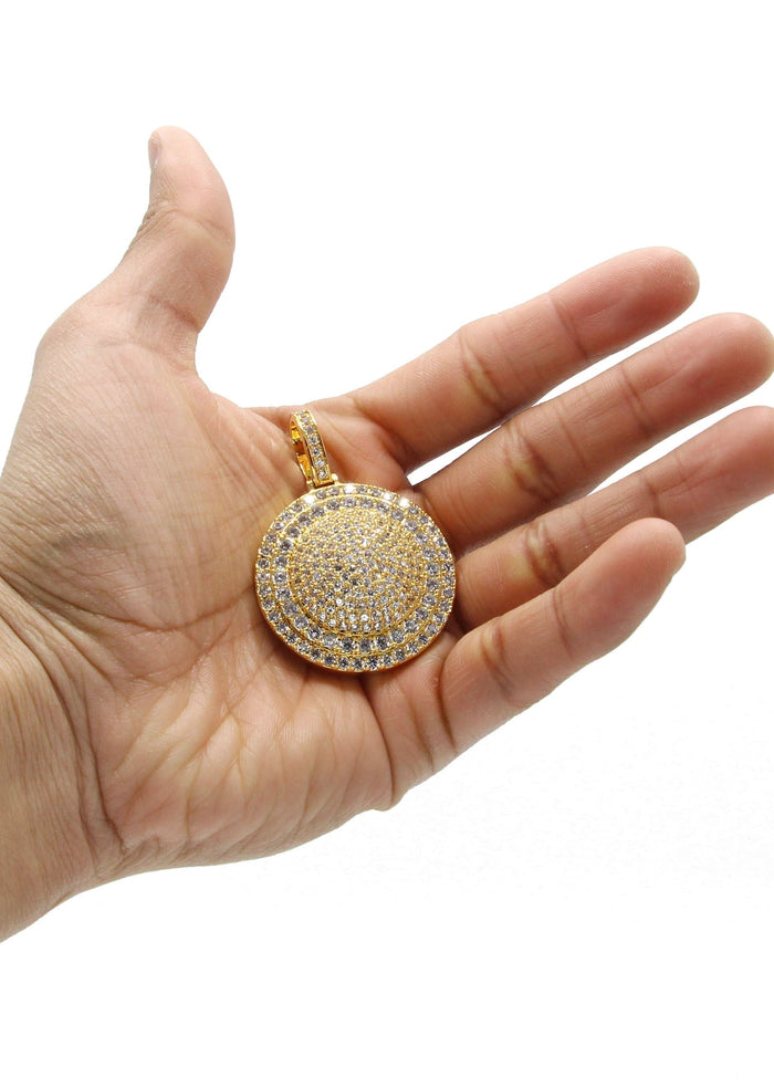 Mens Gold Plated Dog Tag Pendant | 22.3 Grams