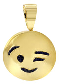 Mens Gold Plated Emoji Pendant | 6.3 Grams