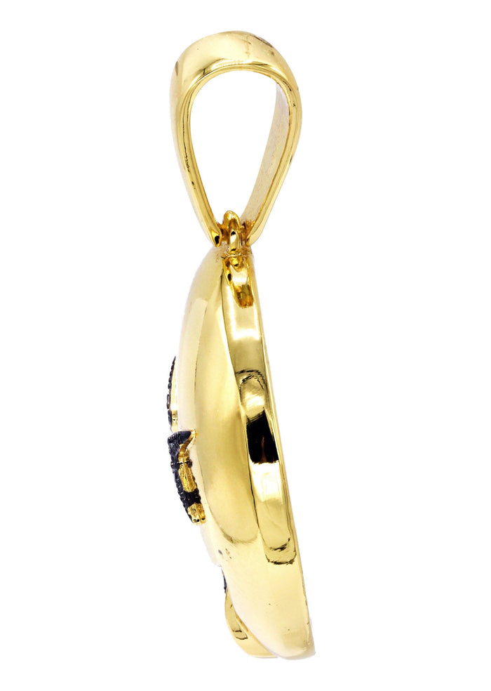 Mens Gold Plated Emoji Pendant | 8 Grams