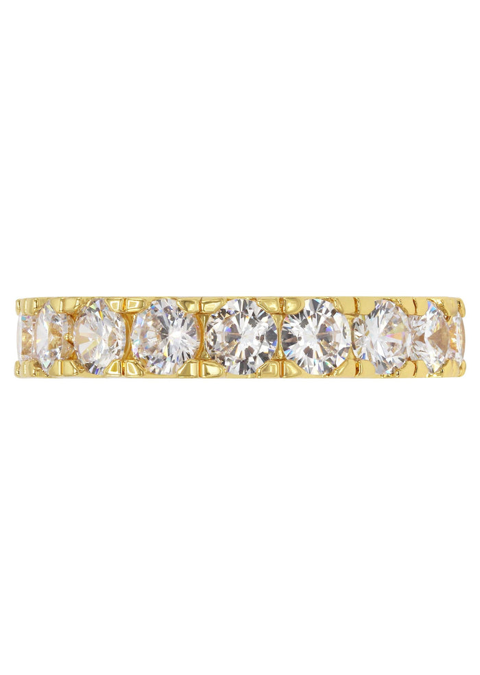 Mens Gold Plated Eternity Ring | 6.3 Grams