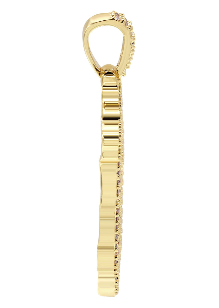 Mens Gold Plated Jesus Head Pendant | 6.6 Grams