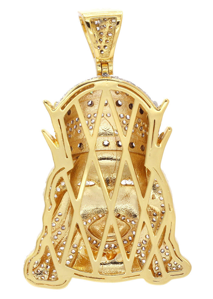 Mens Gold Plated King Pendant | 11.5 Grams
