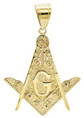 Mens Gold Plated Mason Pendant | 9.5 Grams