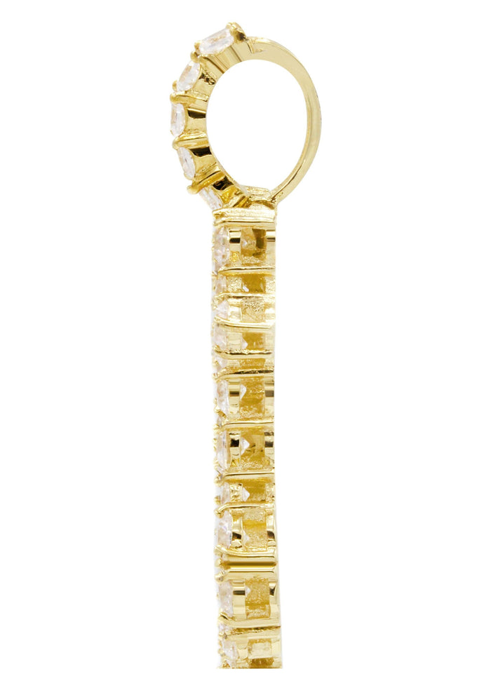 Mens Gold Plated Money Sign Pendant | 6.3 Grams