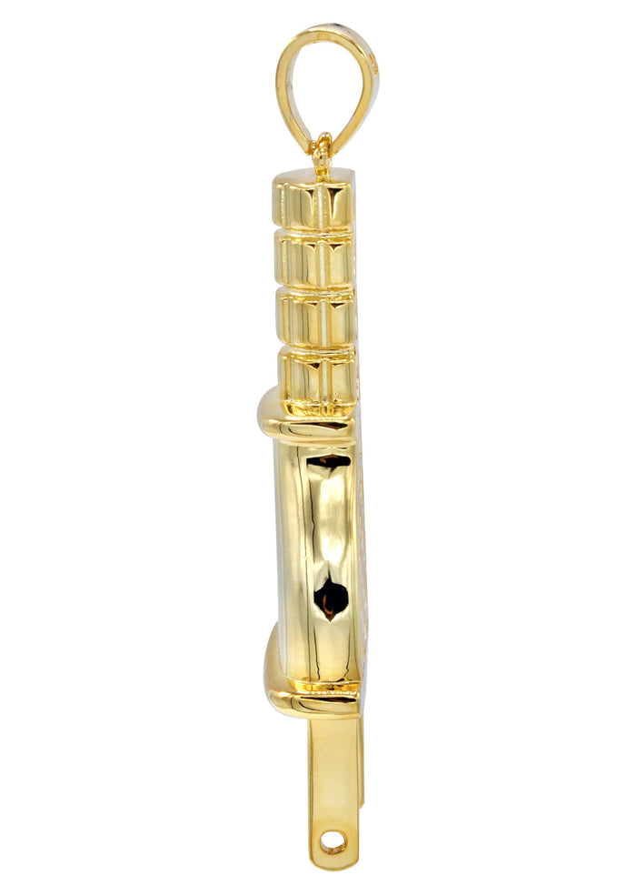 Mens Gold Plated Plug Pendant | 15.4 Grams