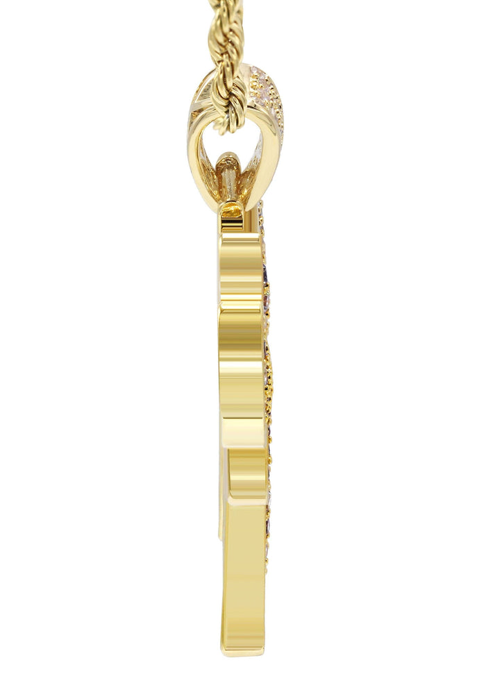 Mens Gold Plated Rope Chain & Chai  Pendant | Appx. 19.4 Grams