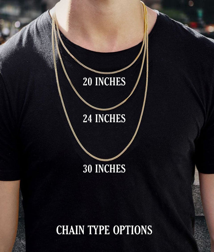 Mens Gold Plated Rope Chain & Cubic Zirconia Pendant | Appx. 19 Grams
