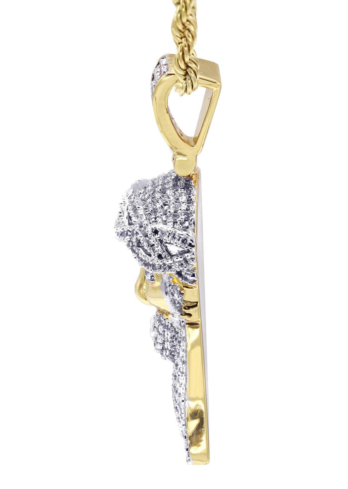 Mens Gold Plated Rope Chain & Jesus Piece Chain | Appx. 21.8 Grams