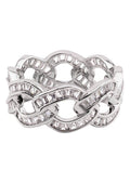 Mens Silver Baguette Cuban Ring | Appx 5.5 Grams