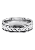 Mens Silver Braided Wedding Band | Appx 8.6 Grams