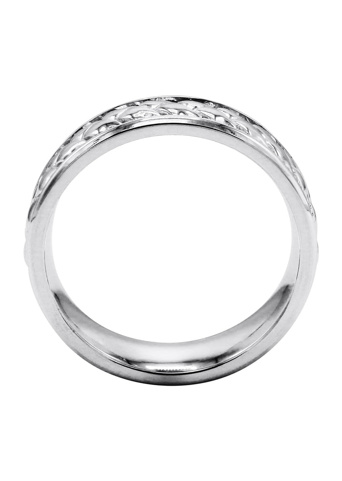 Mens Silver Braided Wedding Band | Appx 8.6 Grams
