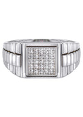 Mens Silver CZ Pinky Ring | Appx 5.2 Grams