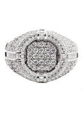 Mens Silver CZ Signet Ring | Appx 8.3 Grams
