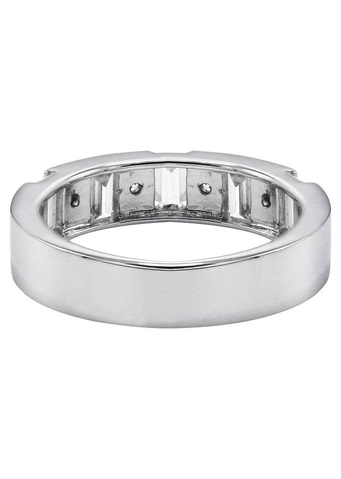 Mens Silver CZ Wedding Band | Appx 4.5 Grams