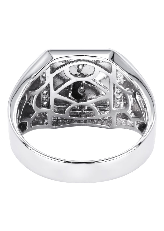 Mens Silver Horse Emblem Ring | Appx 8.3 Grams