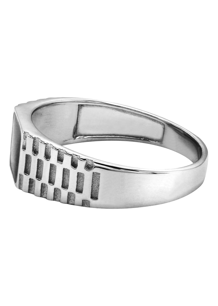 Mens Silver Onyx Ring | Appx 3.9 Grams