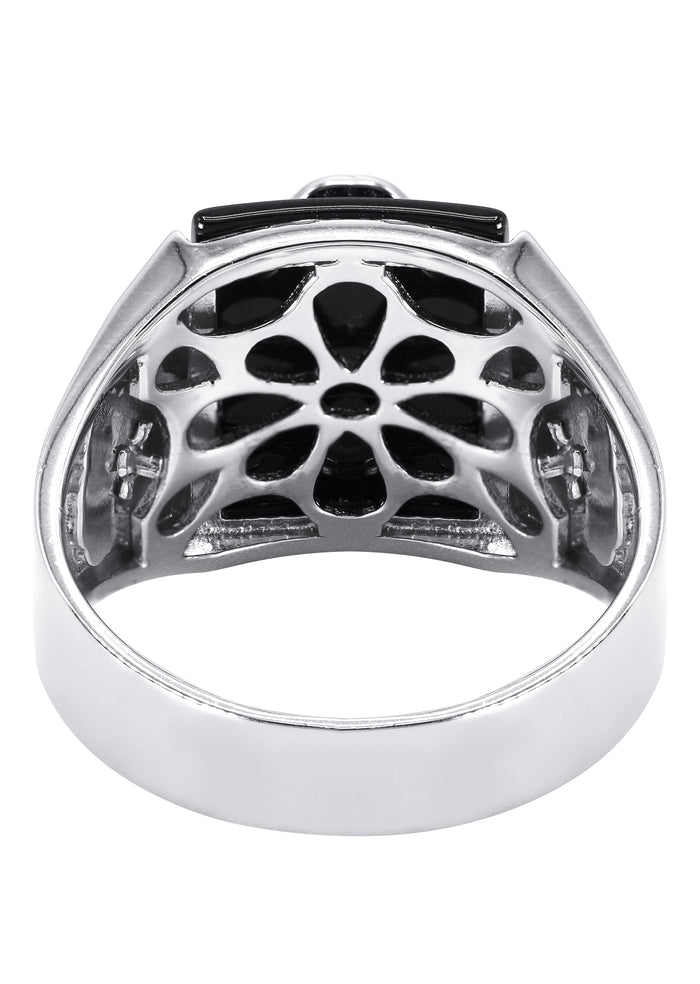 Mens Silver Onyx Scorpion Ring | Appx 8.2 Grams