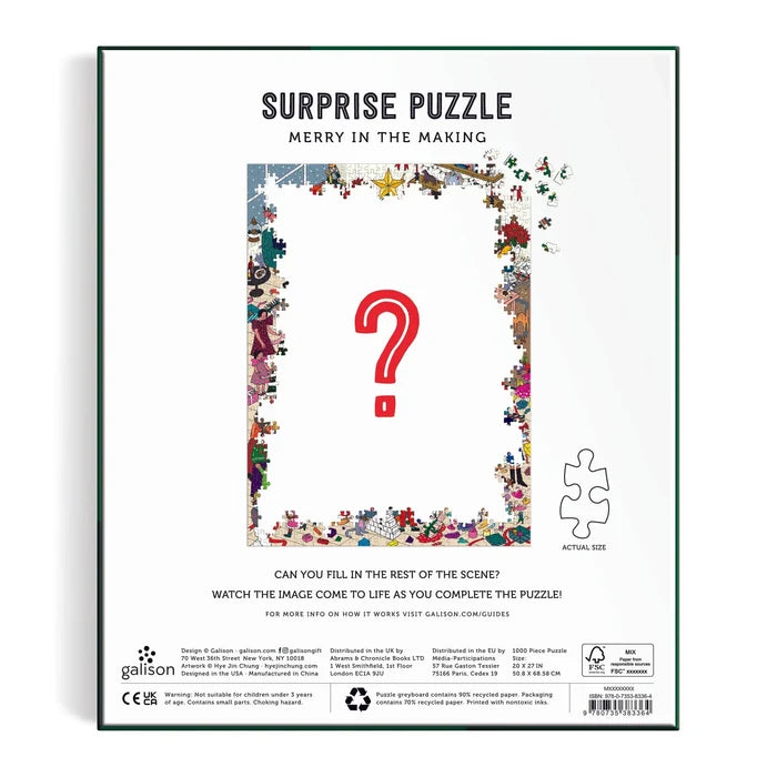 MERRY IN THE MAKING 1000 PIECE SURPRISE PUZZLE — by Hye Jin Chung